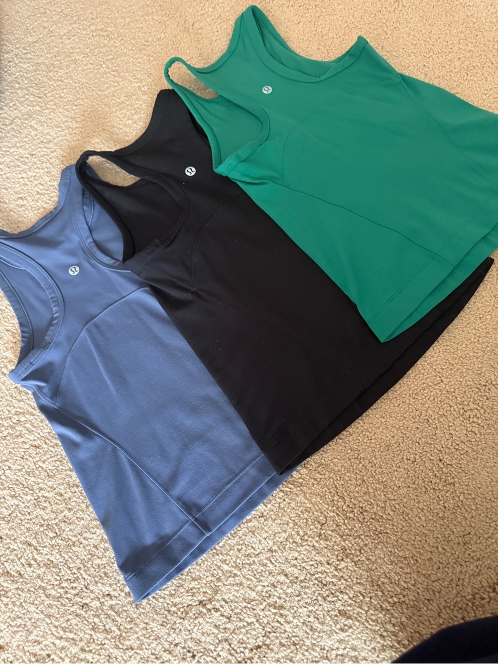 lululemon athletica Racerback Tank Trio - Green, Black, Blue (all three) final$
